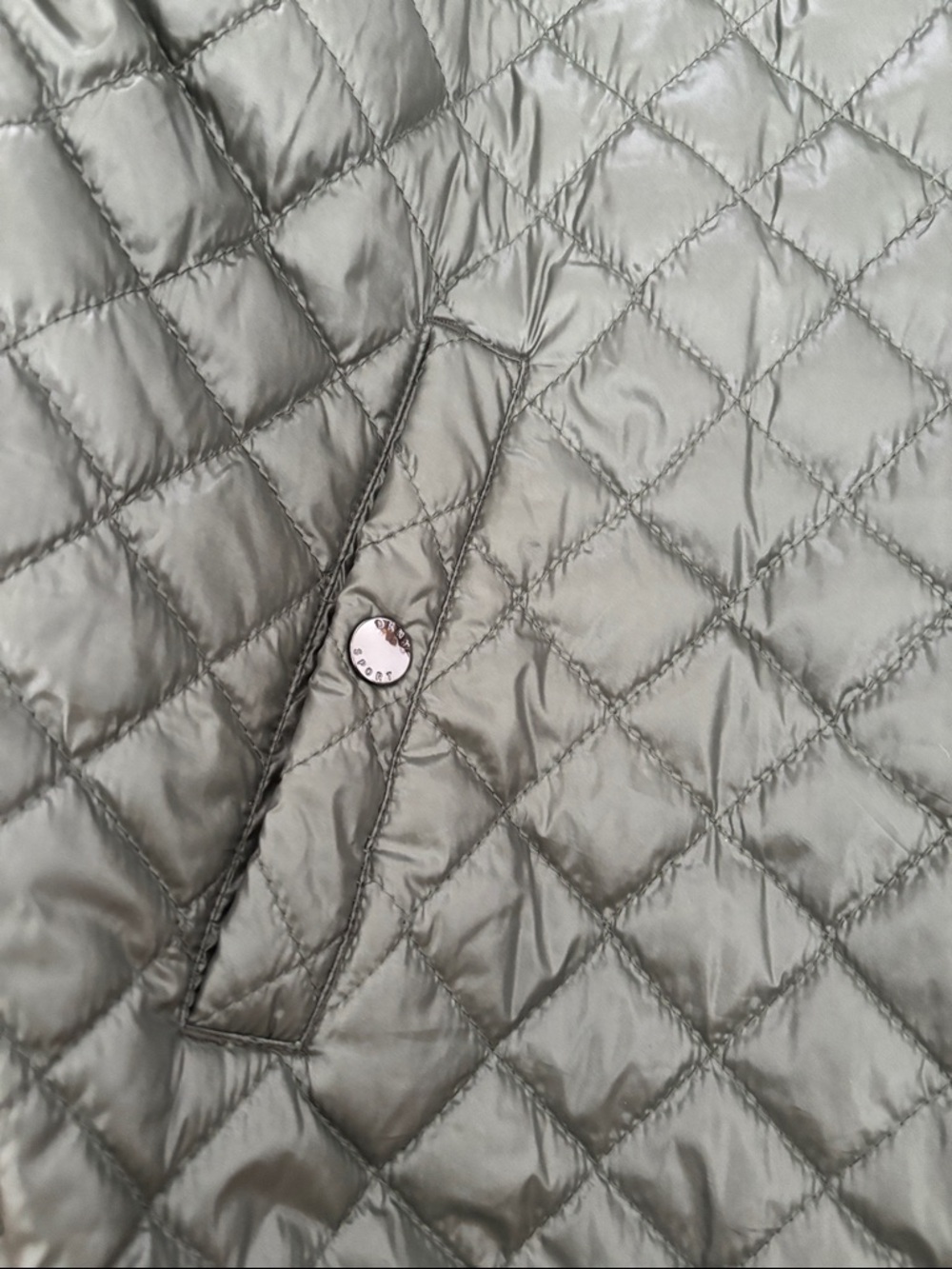 DKNY Olive Quilted Bomber Jacket nwt large - Picture 5 of 6